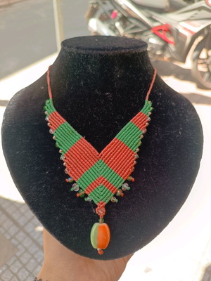 Handmade macrame necklace new