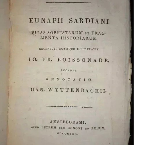 Eunapius Lives of Philosophers and Sophists 1822 used, Greek