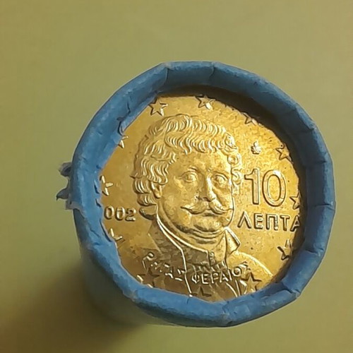 Roll of 40 Greek 10-cent coins new