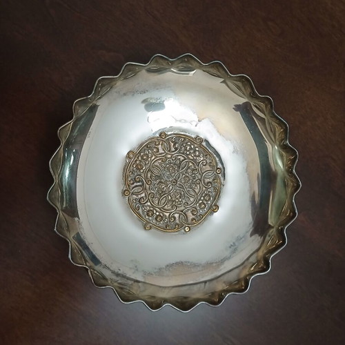 Set of 3 vintage silver-plated fondue dishes
