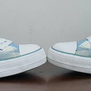 Celdes sneakers new, size 37, blue with artistic design