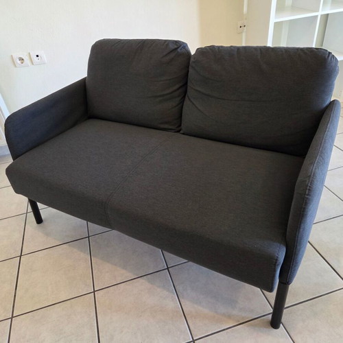 Ikea two-seater sofa dark gray like new