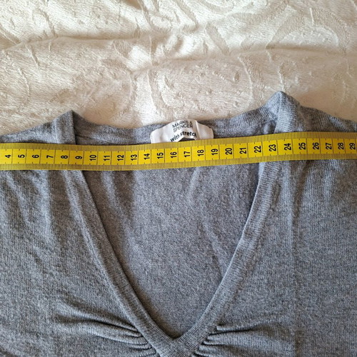 Women's blouse like new, 3/4 sleeve, gray, size S