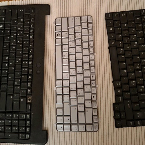 Laptop keyboards used, set of 3 pieces