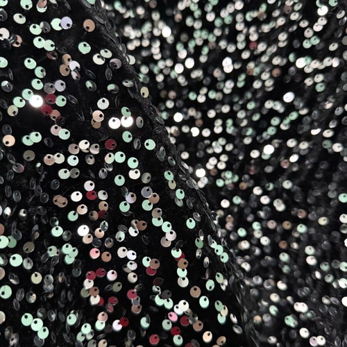 Black mini dress with sequins new