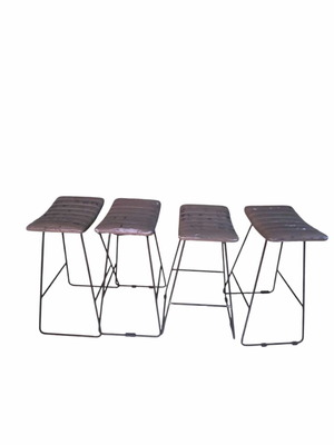 Vintage σετ 4 σκαμπό μπαρ 70x30x40