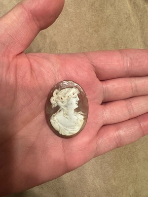 Cameo old genuine used, handmade