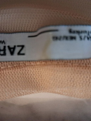 Τούλινο τοπ Zara σαν καινούργιο, ροζ απαλό με πέρλες