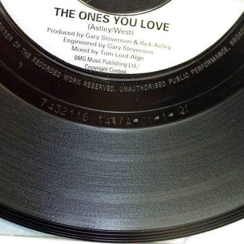 Rick Astley The Ones You Love & Stop Breaking Your Heart 7'' vinyl used, pop