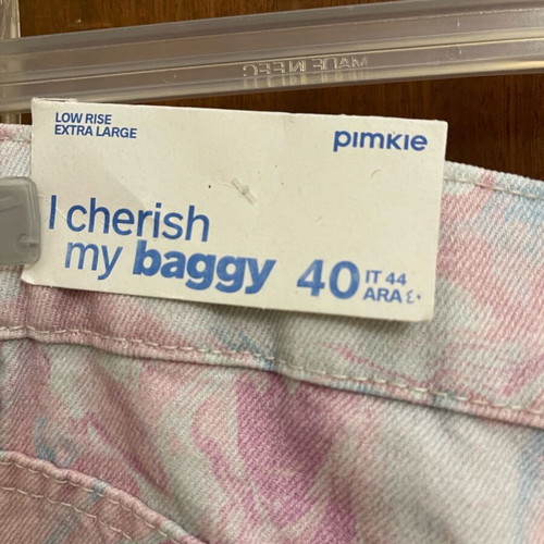 Pimkie denim baggy low rise 38 EU M new multicolor