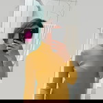 Φόρεμα Cherry Koko ribbed midi σαν καινούργιο, κίτρινο