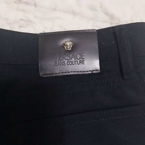 Versace Jeans Couture black fabric pants, size Small