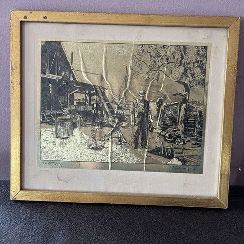 Gold Foil Etching Painting used