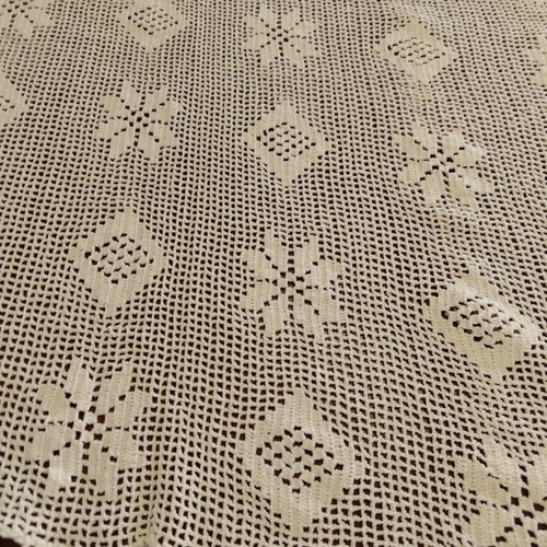 Handmade knitted tablecloth like new 150x240