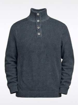 Basefield Knitted Sweater Medium like new, gray melange with buttons