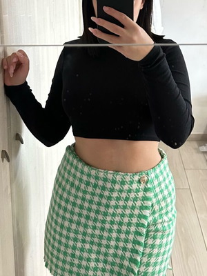 Amuse skirt-style shorts like new, white and green
