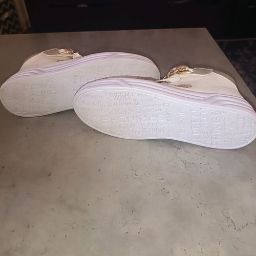 Bagatt Blu ankle boots size 39 like new, white with gold chain