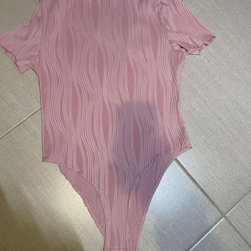 Bodysuit blouse used, size M, pink