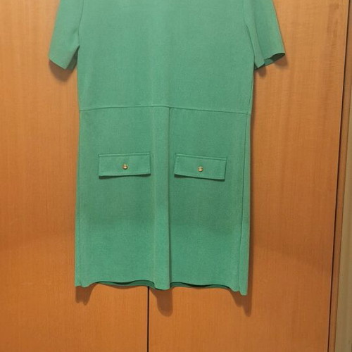 Zara dress new, green with gold buttons