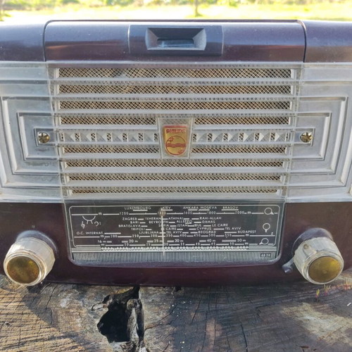 Philips vintage radio from the 50s used, non-functional