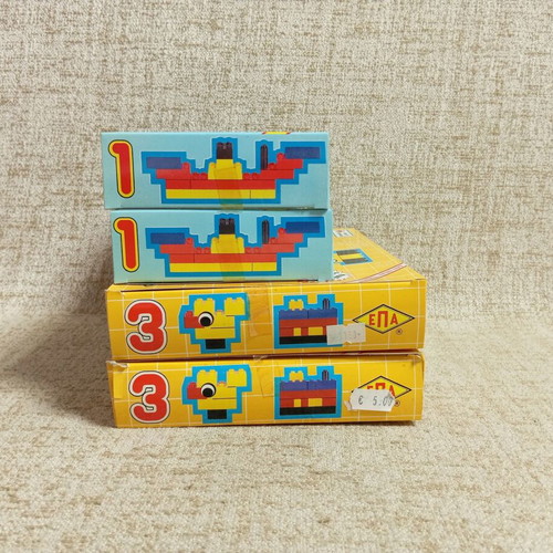 EPA #1 x 2 and EPA #3 Tektos x 2 vintage set of 4 new Greek toys