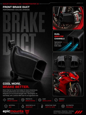Airduct set Ducati Panigale V4S Street Fighter 3D printed new