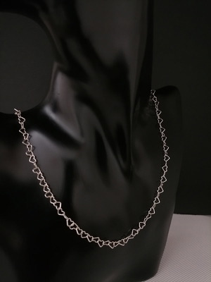 Γυναικεία Αλυσίδα Κολιέ ή Βραχιόλι με Καρδιές από Ασήμι 925 Καινούργιο