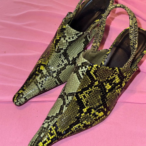 Sfera mules snake print size 39 like new