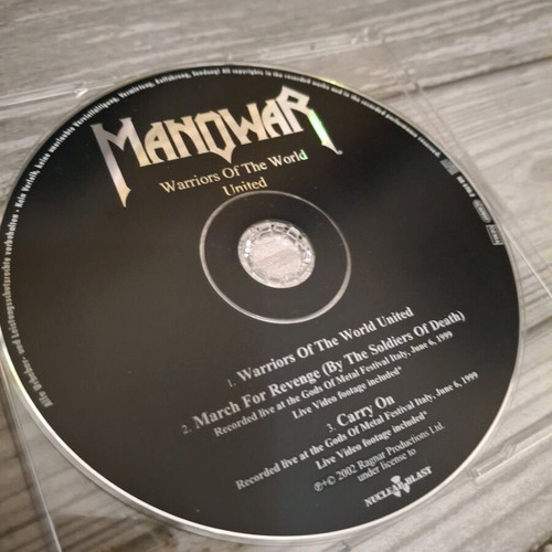 Manowar Warriors Of The World United CD single like new, metal
