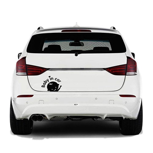 Baby in Car Sticker Black for Boy New