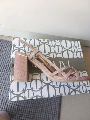 TATA sandals in pink silver and gold for wedding and baptism new