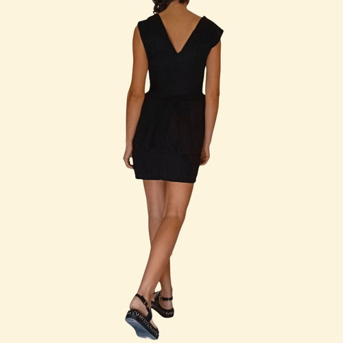 Black ASOS mini dress with square neckline like new, Small