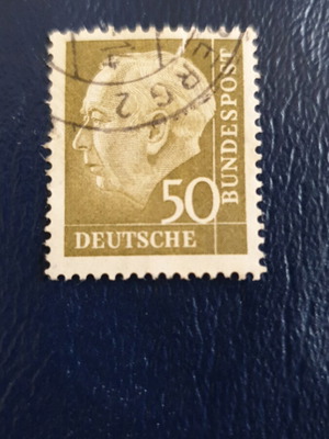 German stamp 50Pfg 1954 used