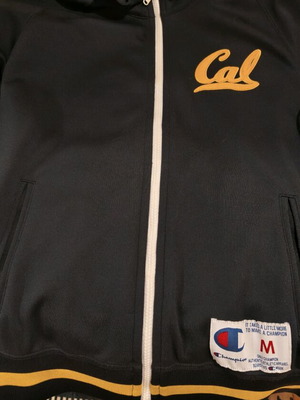 Champion jacket official California like new, blue and yellow