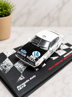 Datsun Violet 160J Acropolis Rally 1976 1:43 scale like new