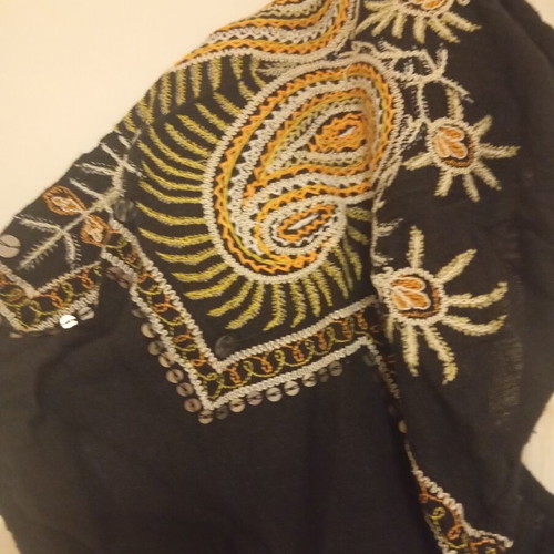 Sfera boho dress like new, medium size, black and green