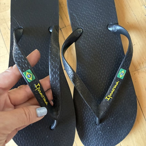 Ipanema flip flops like new, black, sizes 47-48