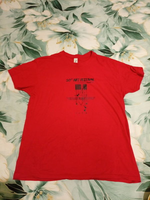 Unisex short-sleeve shirt red, like new, size S