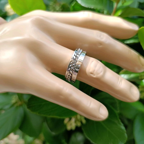 Viking Anti Stress Titanium Ring & Cross Earrings Set for Men