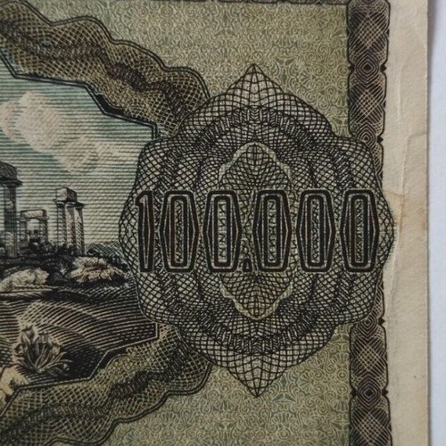 Greek 100000 Drachma Banknote 1944 like new