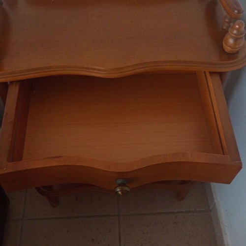 Antique table used with drawer