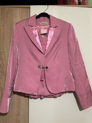 Angelo Psarros women's suit new, pink jacket with skirt
