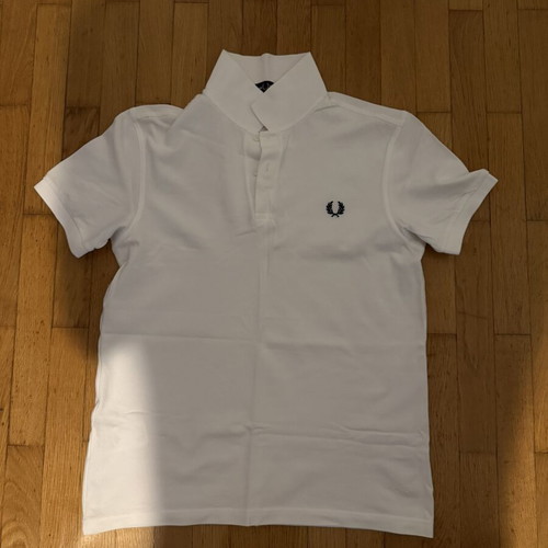 Fred Perry polo shirt, white, size M