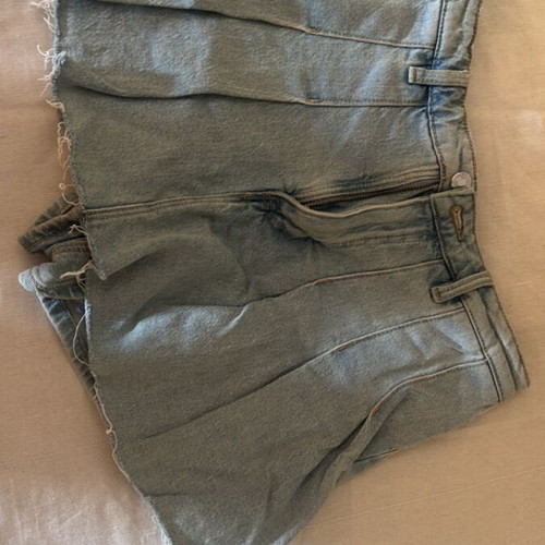 Tally denim skirt with shorts back, size S