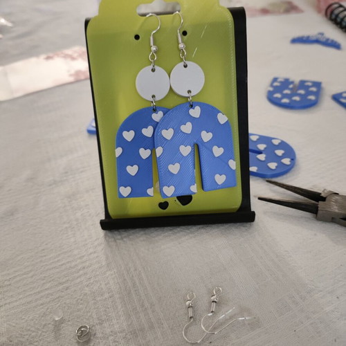 Blue Petal 3D printing earrings made to order