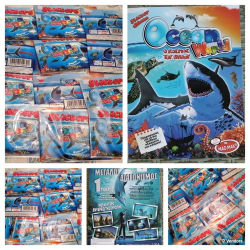 Collectible album and 20 sticker packs Ocean World new