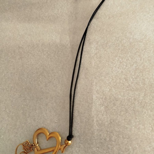 Necklace used with heart and owl pendant