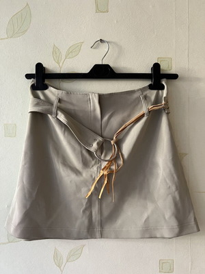 A-Style skirt with belt new, size S, ivory color