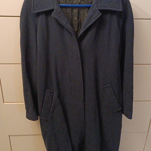 Women's coat used, wool, dark blue, size M