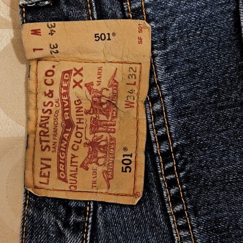 Levi's 501 Original jeans used, onewash, W34/L32, straight leg